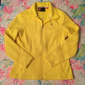 Spyder Women's Yellow Full-Zip Fleece Jacket
